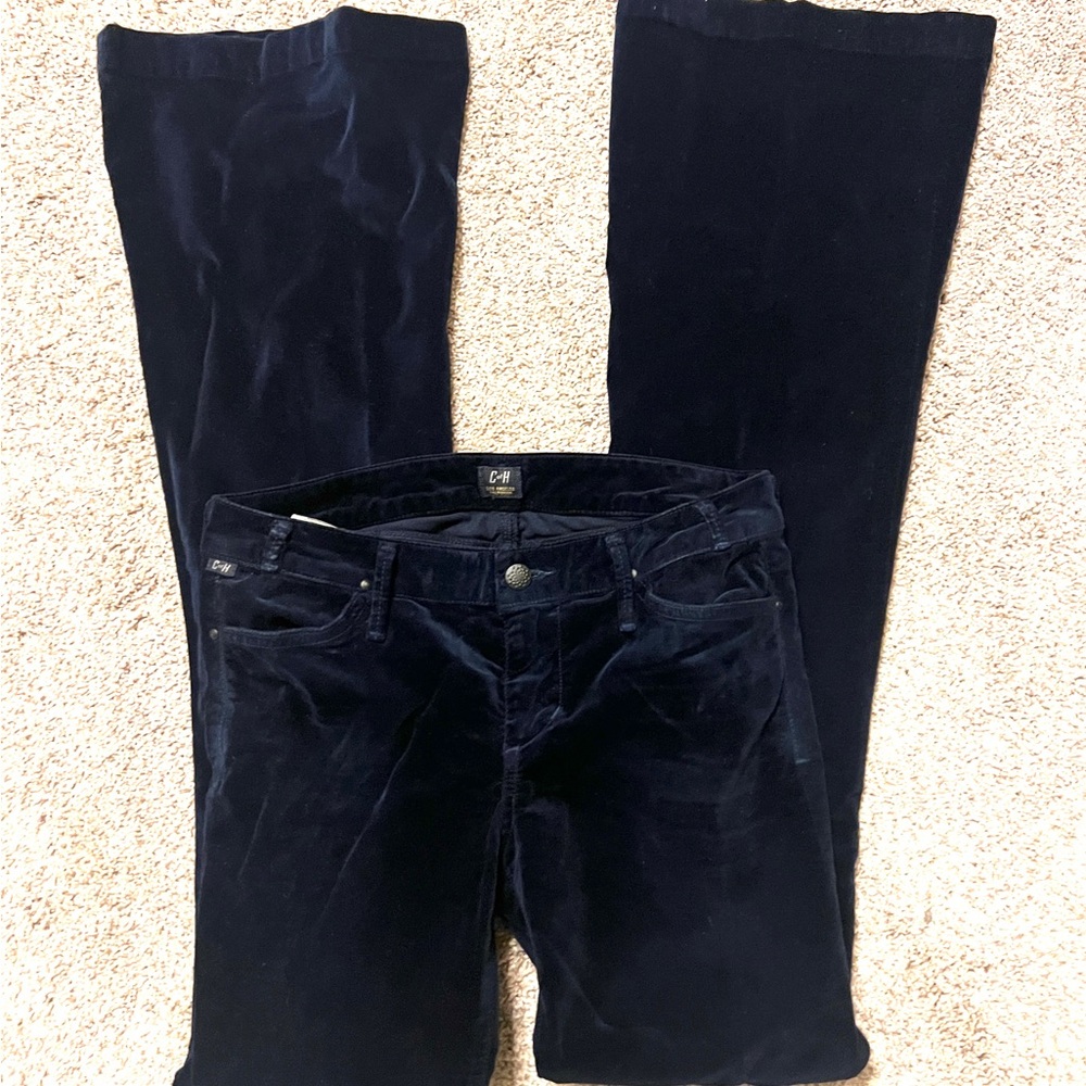 Dark Blue Velvet Pants